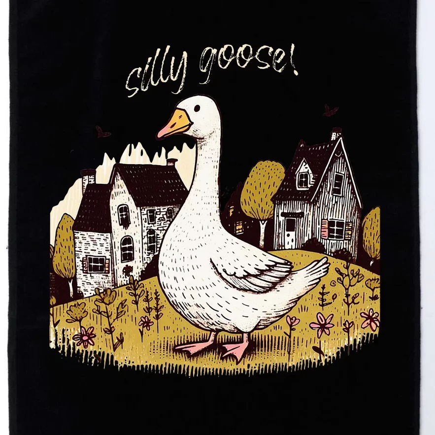 Silly Goose Gift For Her Funny Goose Trendy Clothing Platinum Collection Golf Towel