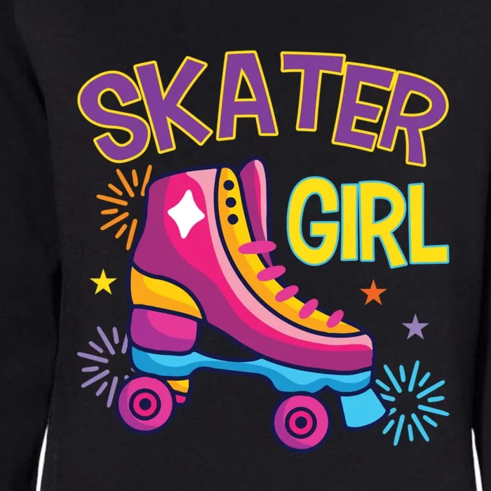 Skater Girl Graphic Roller Skates Inline Skating Skate Sport Cool Gift Womens California Wash Sweatshirt