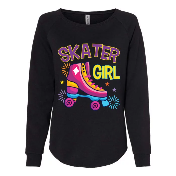 Skater Girl Graphic Roller Skates Inline Skating Skate Sport Cool Gift Womens California Wash Sweatshirt