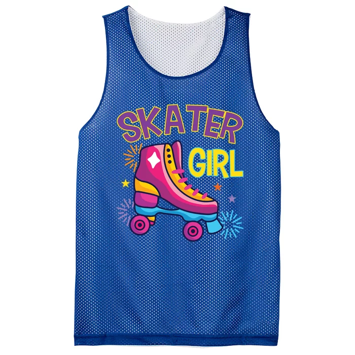 Skater Girl Graphic Roller Skates Inline Skating Skate Sport Cool Gift Mesh Reversible Basketball Jersey Tank