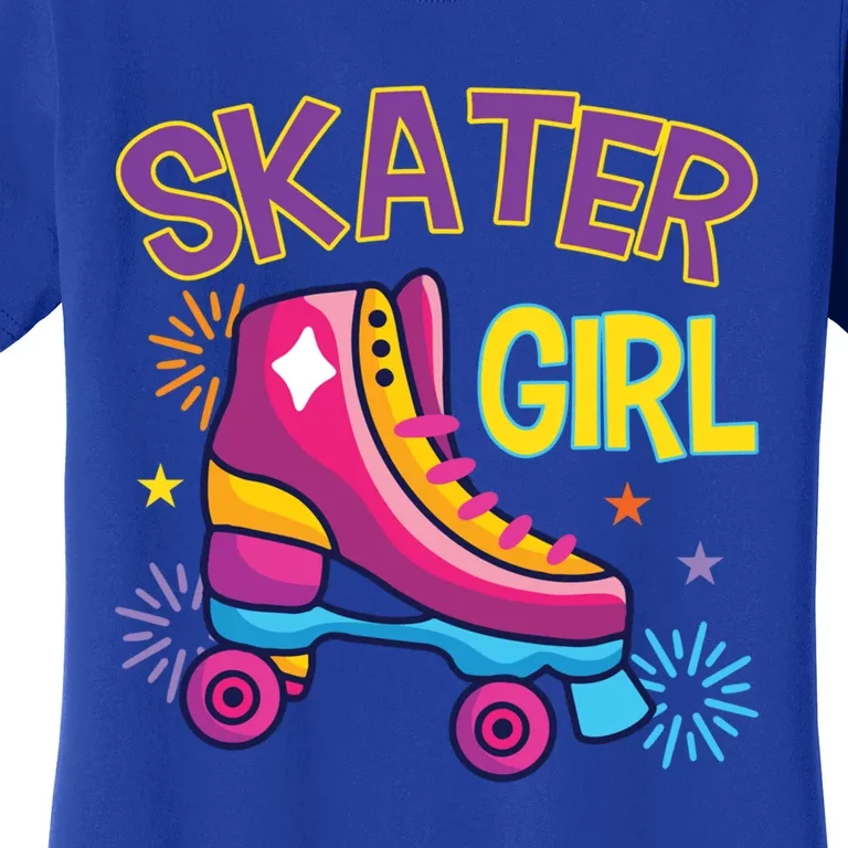 Skater Girl Graphic Roller Skates Inline Skating Skate Sport Cool Gift Women's T-Shirt