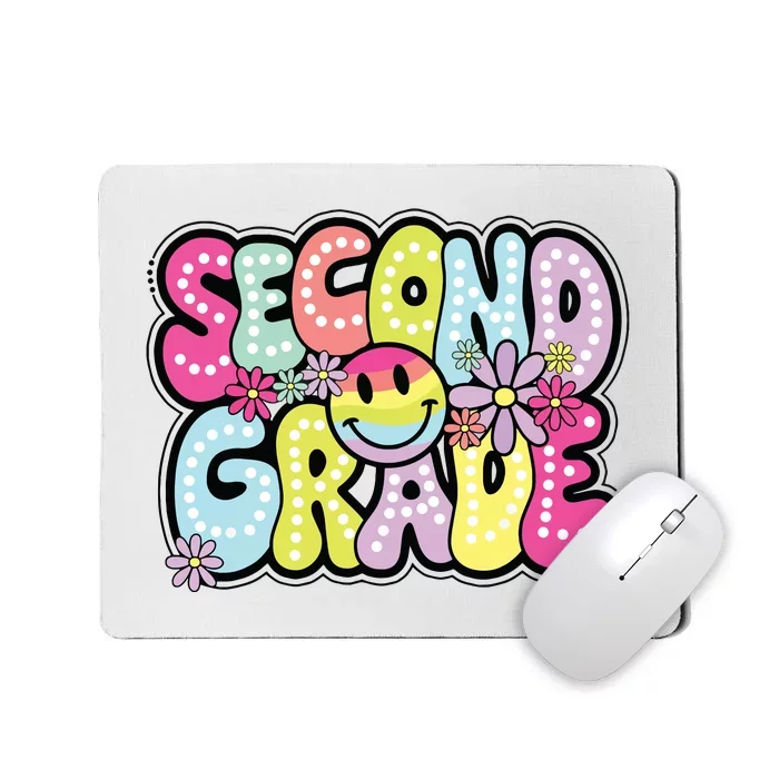 Second Grade Groovy Happy First Day Of School Bright Dots Mousepad