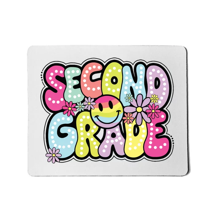 Second Grade Groovy Happy First Day Of School Bright Dots Mousepad