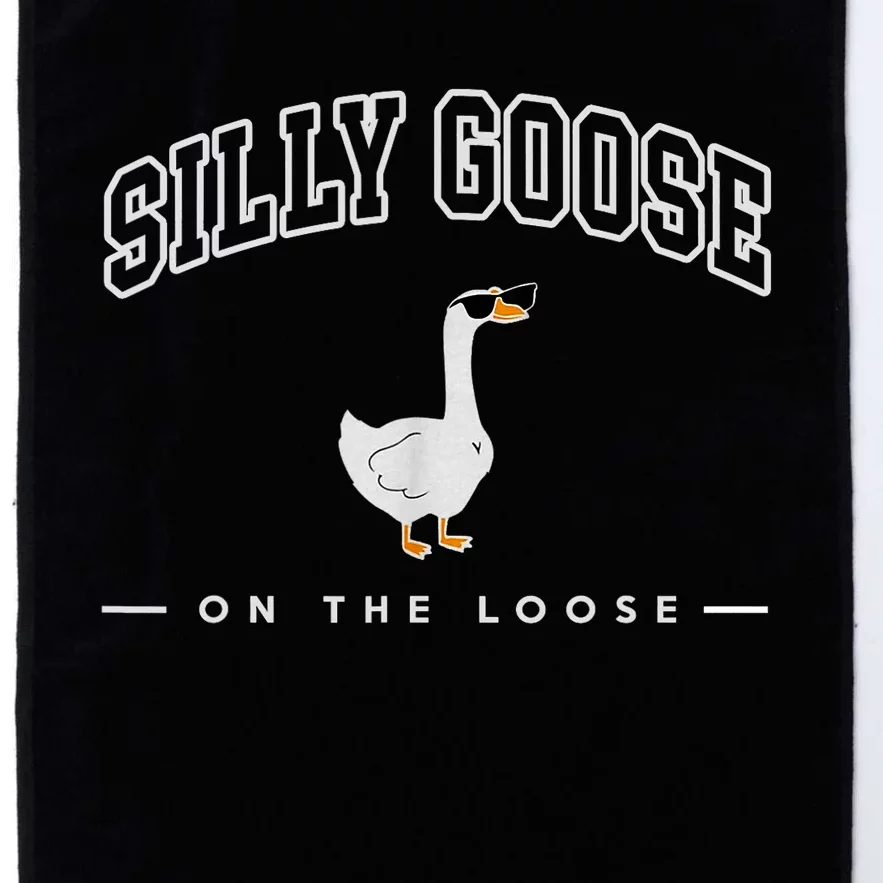 Silly Goose Goose On The Loose Funny Silly Goose University Platinum Collection Golf Towel