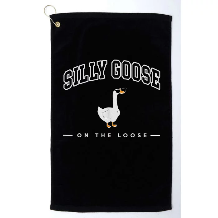 Silly Goose Goose On The Loose Funny Silly Goose University Platinum Collection Golf Towel