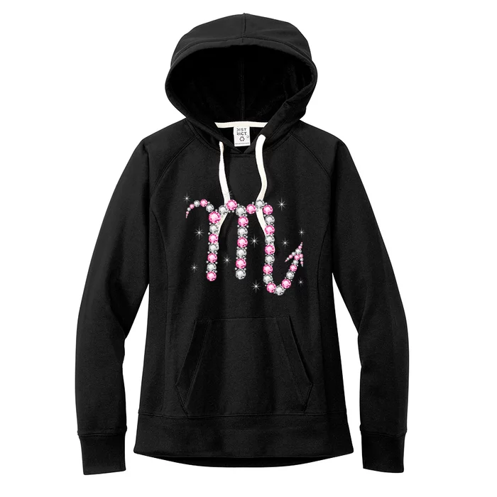 Scorpio Great Gift Astrology Birthday Pink Diamond Gift Women's Fleece Hoodie