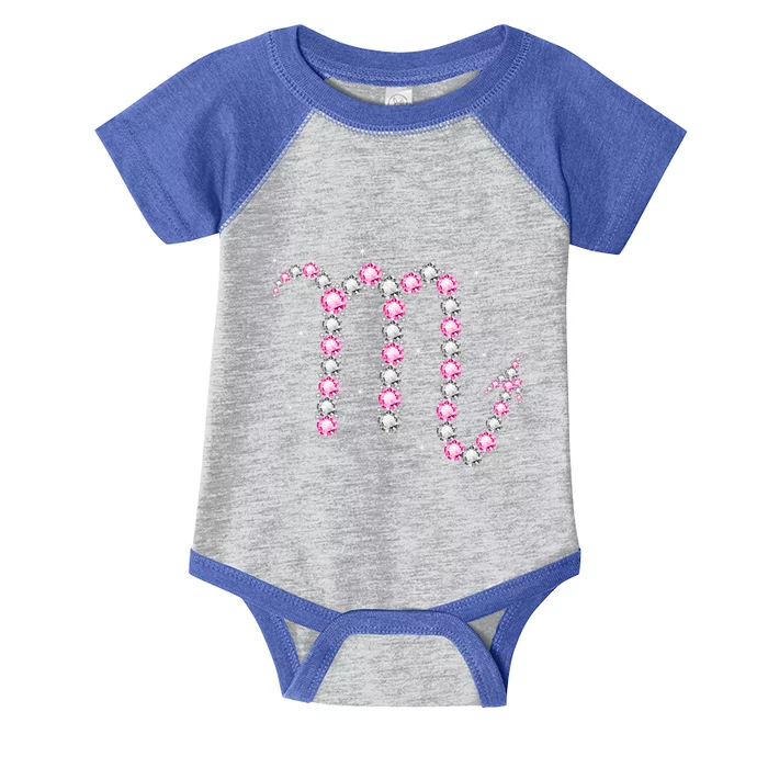 Scorpio Great Gift Astrology Birthday Pink Diamond Gift Infant Baby Jersey Bodysuit