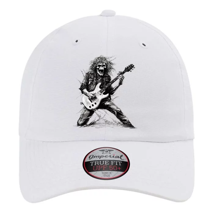 Skeleton Guitar Guy Rock And Roll Band Rock On The Original Performance Cap