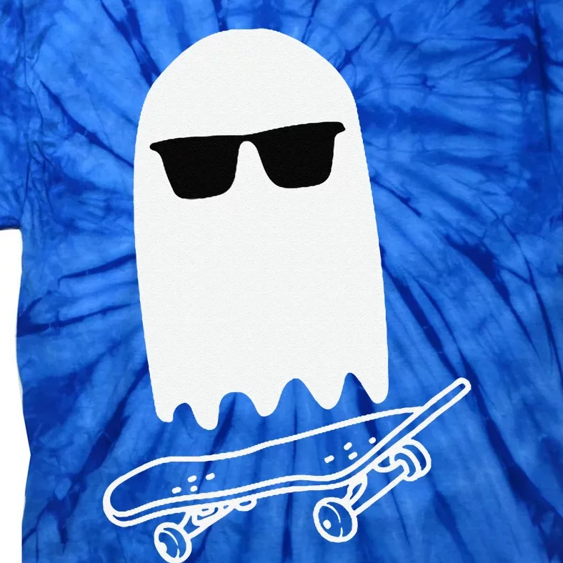 Skateboarding Ghost Ghost On Skateboard Halloween Tie-Dye T-Shirt