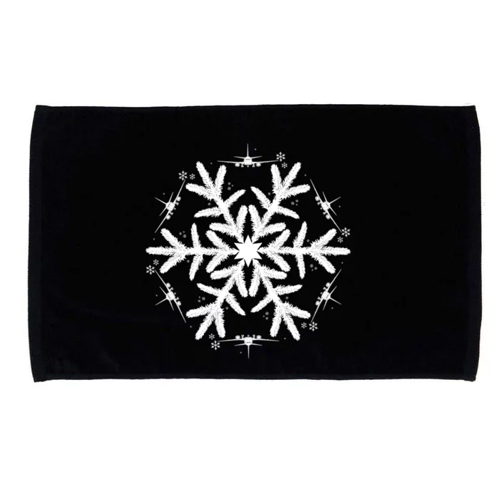 Snowflake Great Gift Christmas Airplane Gift Microfiber Hand Towel