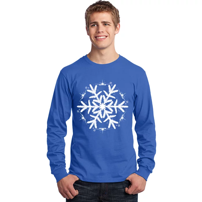 Snowflake Great Gift Christmas Airplane Gift Long Sleeve Shirt