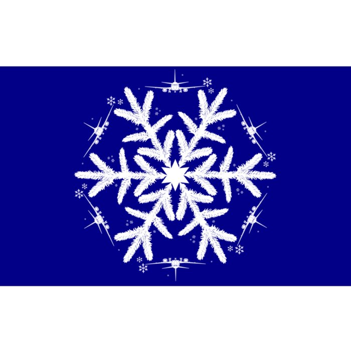 Snowflake Great Gift Christmas Airplane Gift Bumper Sticker