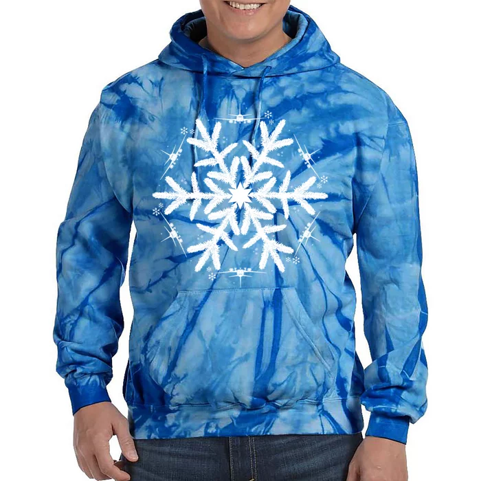 Snowflake Great Gift Christmas Airplane Gift Tie Dye Hoodie