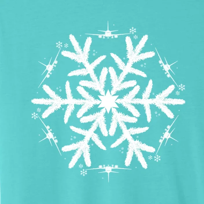 Snowflake Great Gift Christmas Airplane Gift ChromaSoft Performance T-Shirt