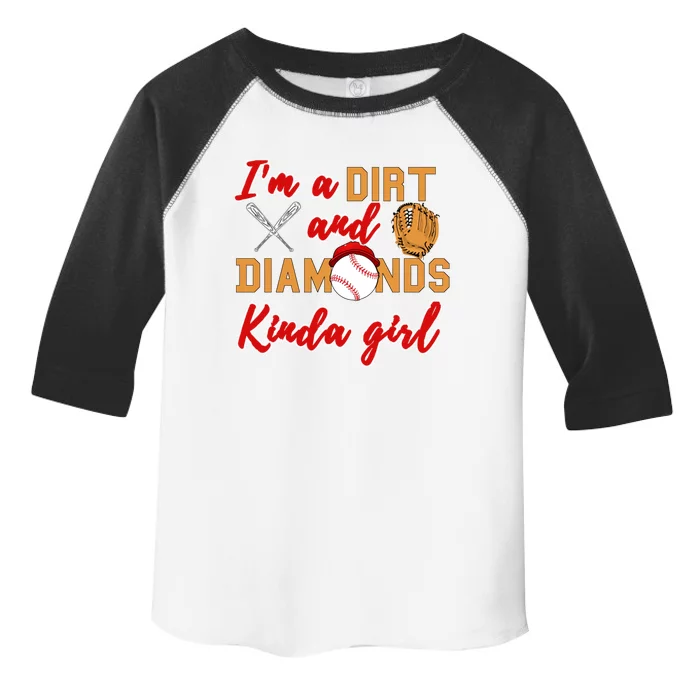 Softball Great Gift Dirt And Diamonds Kinda Great Gift Toddler Fine Jersey T-Shirt