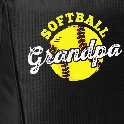 Softball Grandpa Grandfather Fathers Day City Backpack