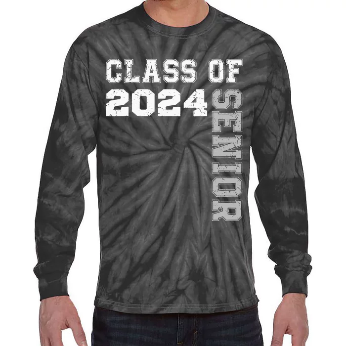 Senior Graduation Gift Class of 2024 Senior Tie Dye Tie-Dye Long Sleeve Shirt