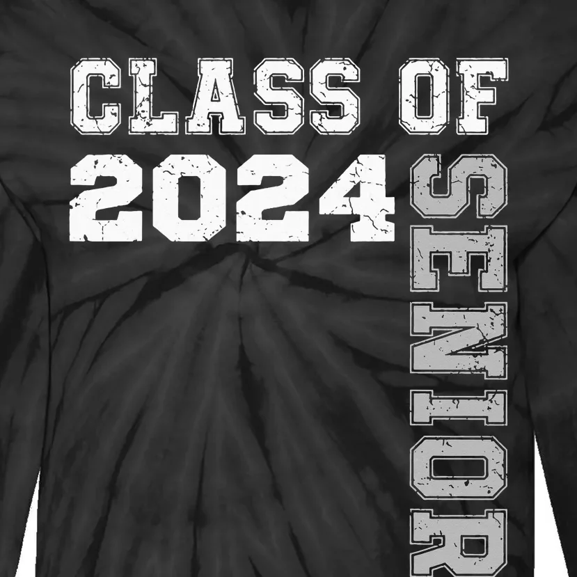 Senior Graduation Gift Class of 2024 Senior Tie Dye Tie-Dye Long Sleeve Shirt