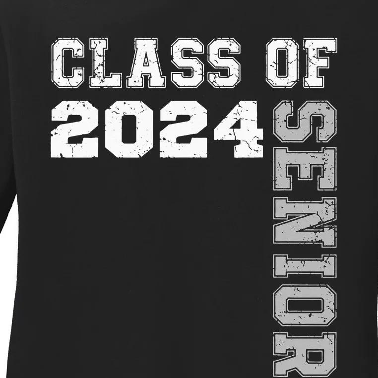 Senior Graduation Gift Class of 2024 Senior Tie Dye Ladies Long Sleeve Shirt