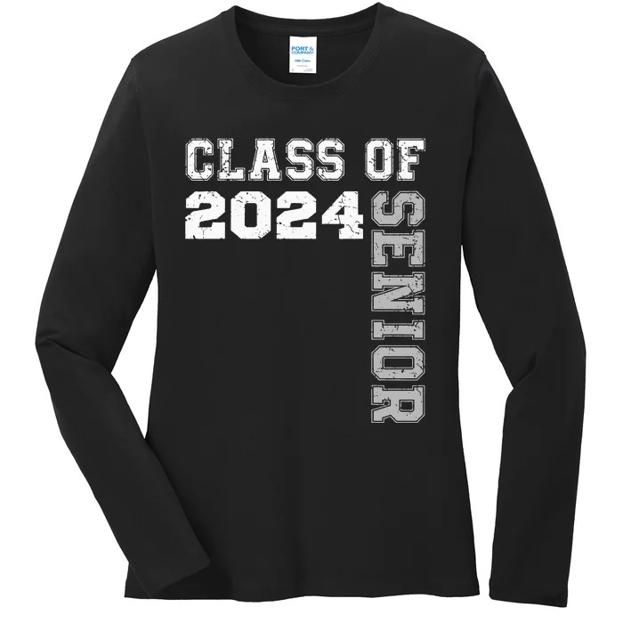 Senior Graduation Gift Class of 2024 Senior Tie Dye Ladies Long Sleeve Shirt