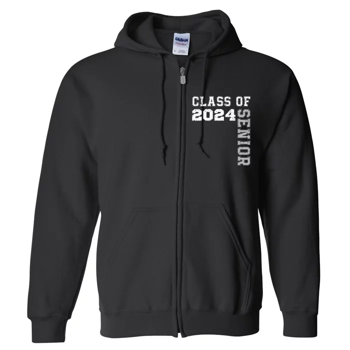 Senior Graduation Gift Class of 2024 Senior Tie Dye Full Zip Hoodie