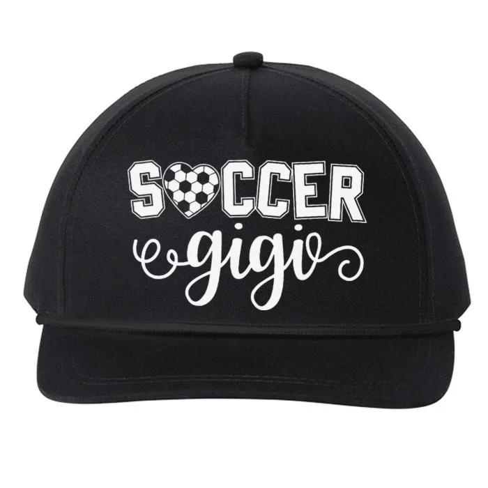 Soccer Gigi Grandma Sport Lover Birthday MotherS Day Snapback Five-Panel Rope Hat