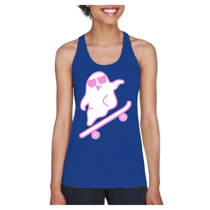 Skateboarding Ghost Great Gift Women's Racerback Tank