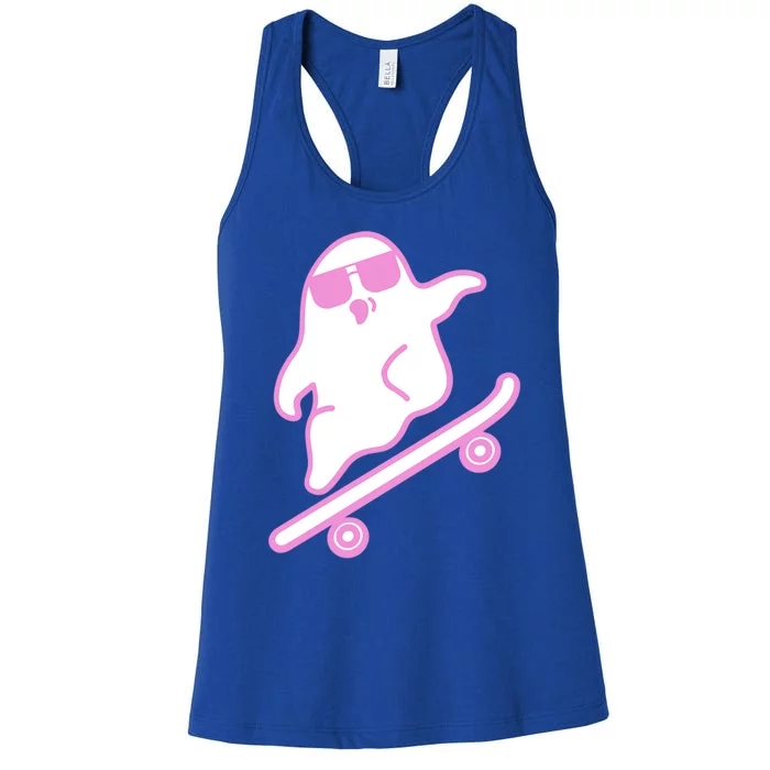 Skateboarding Ghost Great Gift Women's Racerback Tank