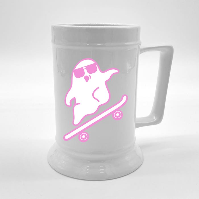 Skateboarding Ghost Great Gift Front & Back Beer Stein