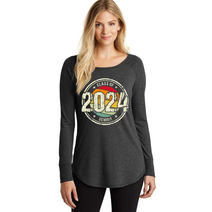 Senior Graduation Gift Class Of 2024 Women's Perfect Tri Tunic Long Sleeve Shirt