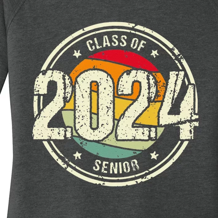 Senior Graduation Gift Class Of 2024 Women's Perfect Tri Tunic Long Sleeve Shirt