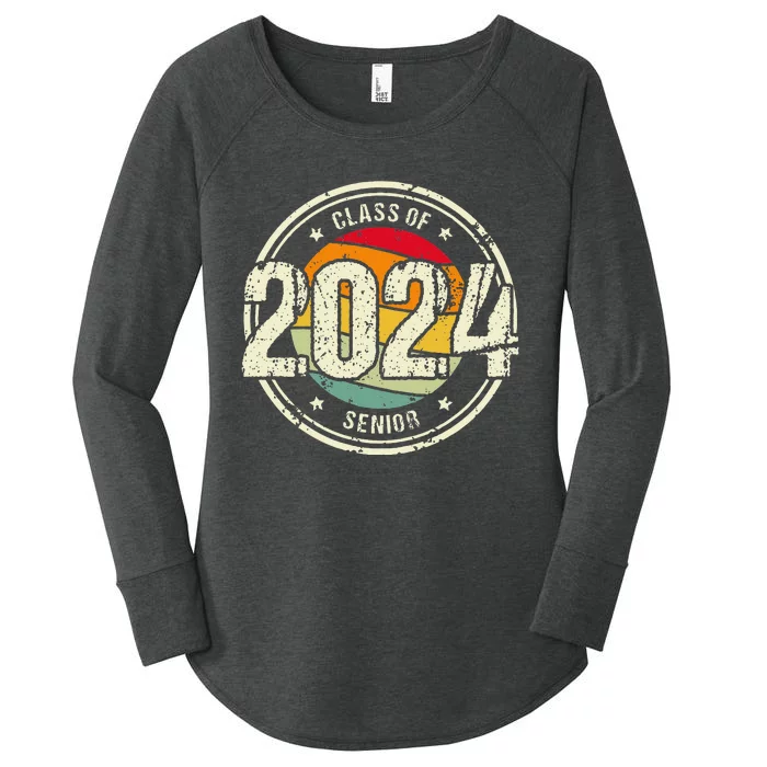 Senior Graduation Gift Class Of 2024 Women's Perfect Tri Tunic Long Sleeve Shirt