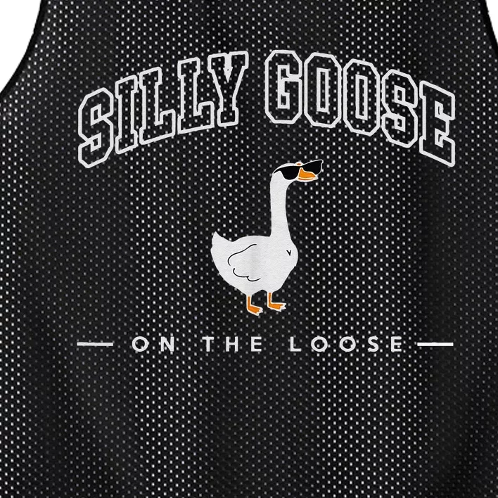 Silly Goose Goose On The Loose Funny Silly Goose University Mesh Reversible Basketball Jersey Tank