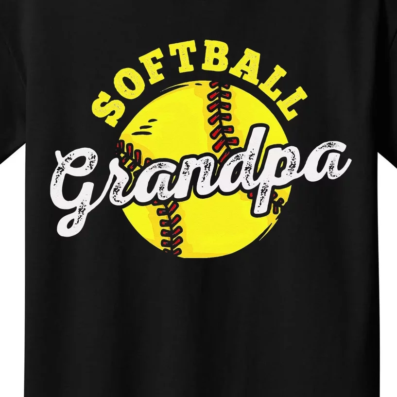 Softball Grandpa Grandfather Father's Day Kids T-Shirt