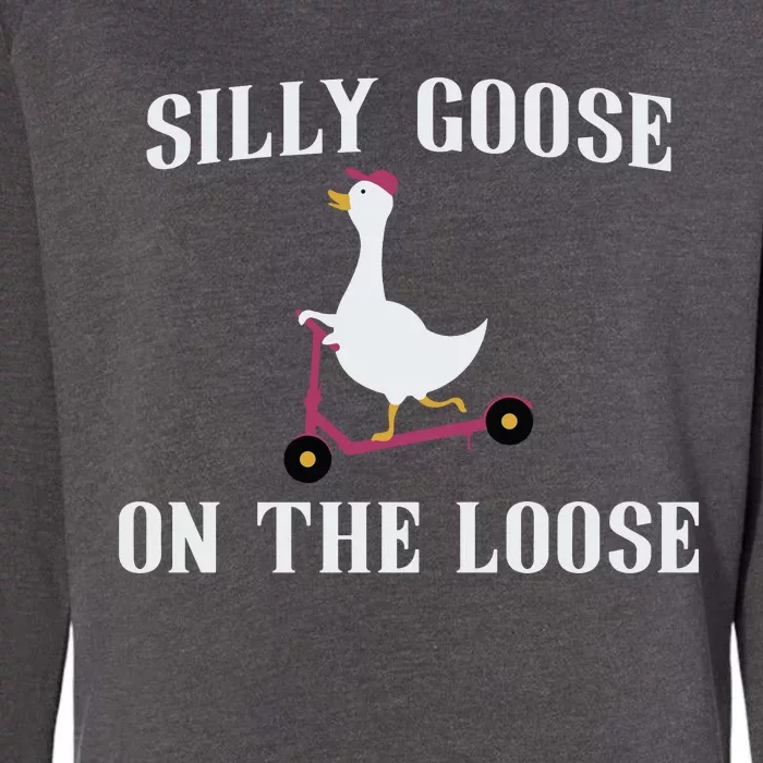 Silly Goose Goose On The Loose Womens California Wash Sweatshirt