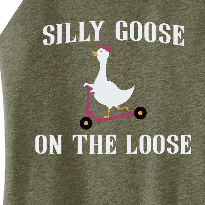 Silly Goose Goose On The Loose Women’s Perfect Tri Rocker Tank