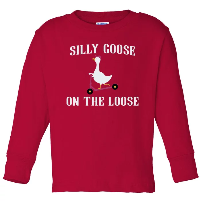 Silly Goose Goose On The Loose Toddler Long Sleeve Shirt