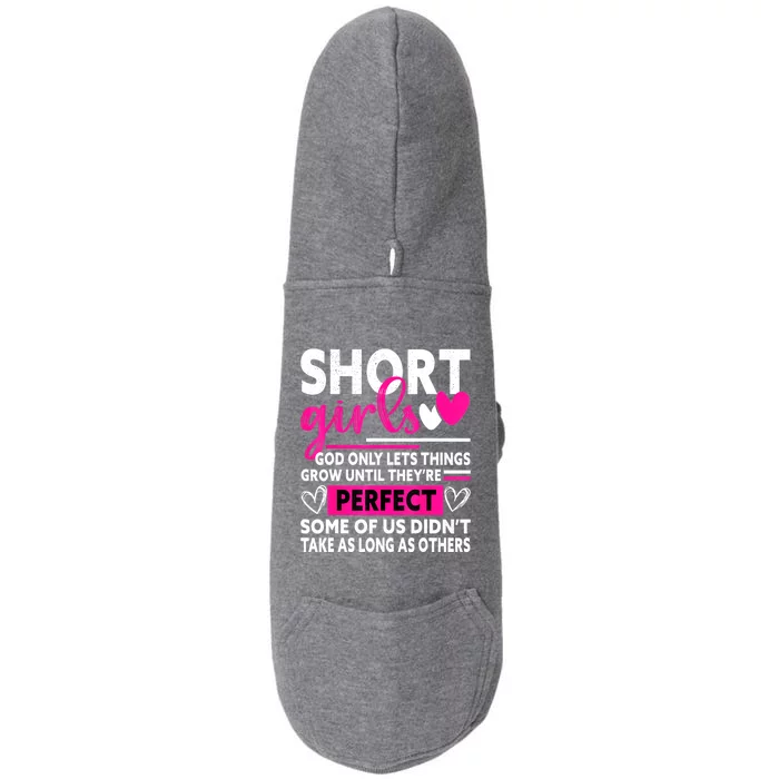 Short Girls God Only Lets Things Grow Funny Short Cute Doggie 3-End Fleece Hoodie