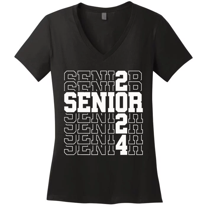 Senior Graduation Gift Class of 2024 Senior Women's V-Neck T-Shirt