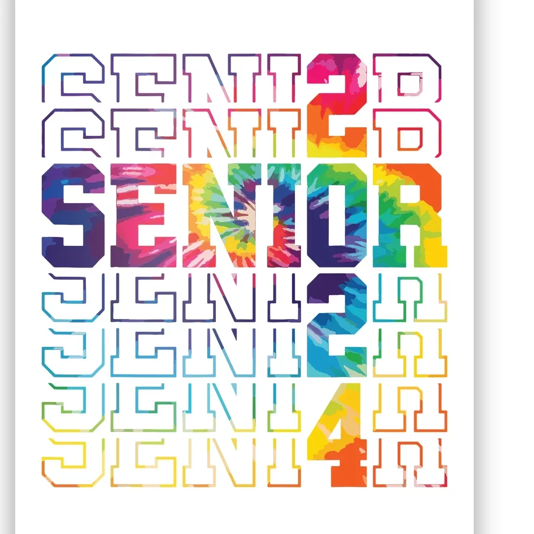 Senior Graduation Gift Girl Class Of 2024 Senior Tie Dye Poster