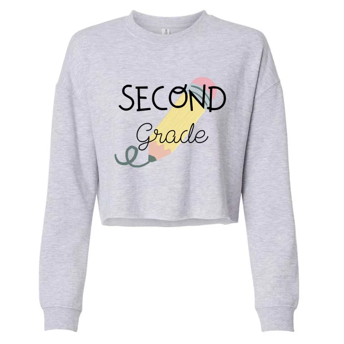 Second Grade Gift Cropped Pullover Crew