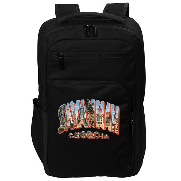 Savannah Georgia GA Vintage Retro Souvenir Impact Tech Backpack