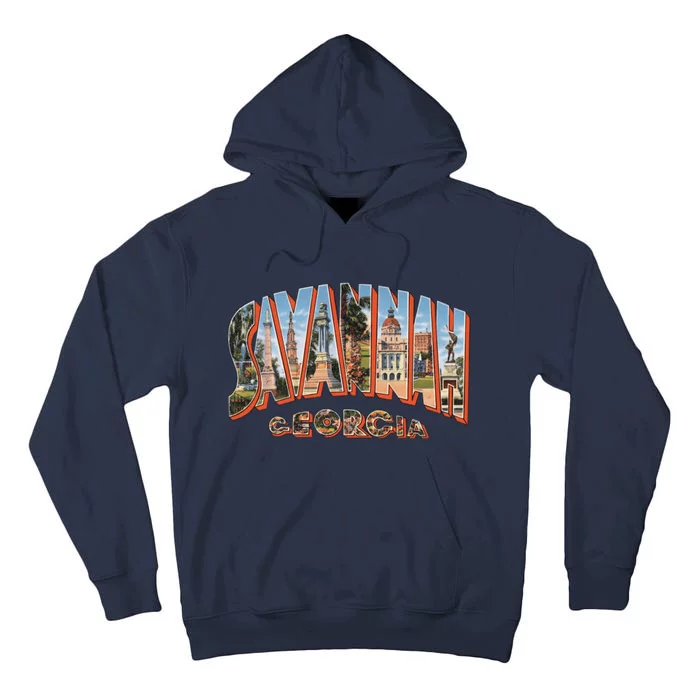 Savannah Georgia GA Vintage Retro Souvenir Tall Hoodie