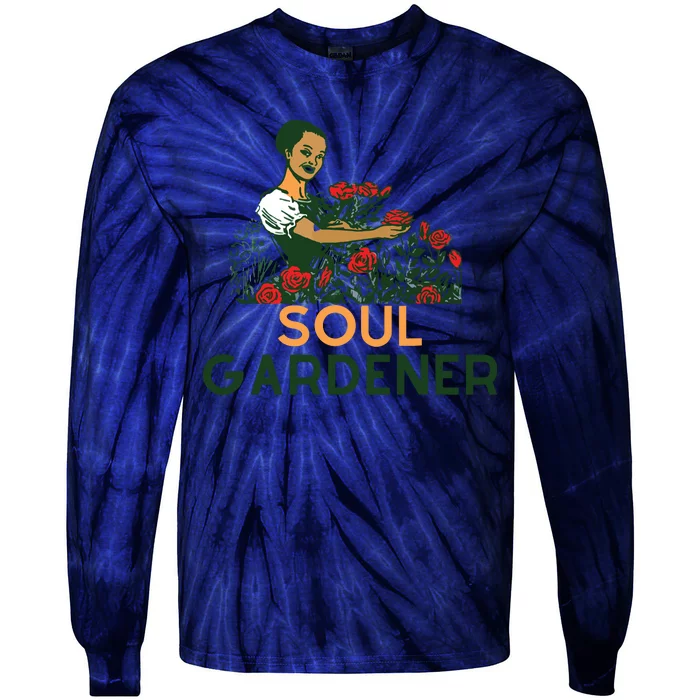 Soul Gardener Gardening African American Tie-Dye Long Sleeve Shirt