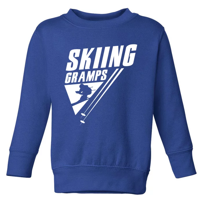 Skiing Gramps Grandad Skier Ski Grandpa Great Gift Toddler Sweatshirt