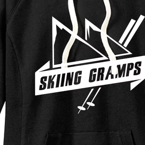 Skiing Gramps Grandpa Grandad Skier Ski Gift Women's Fleece Hoodie