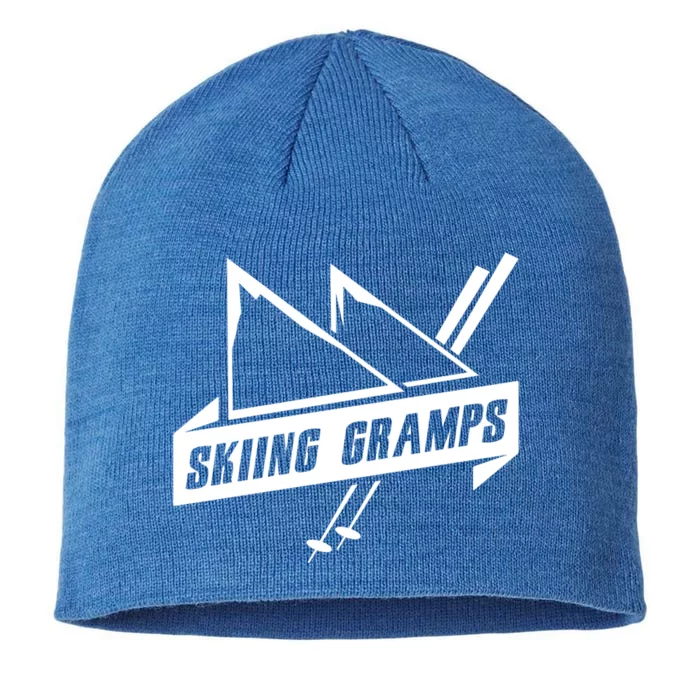 Skiing Gramps Grandpa Grandad Skier Ski Gift 8 1/2in Sustainable Knit Beanie