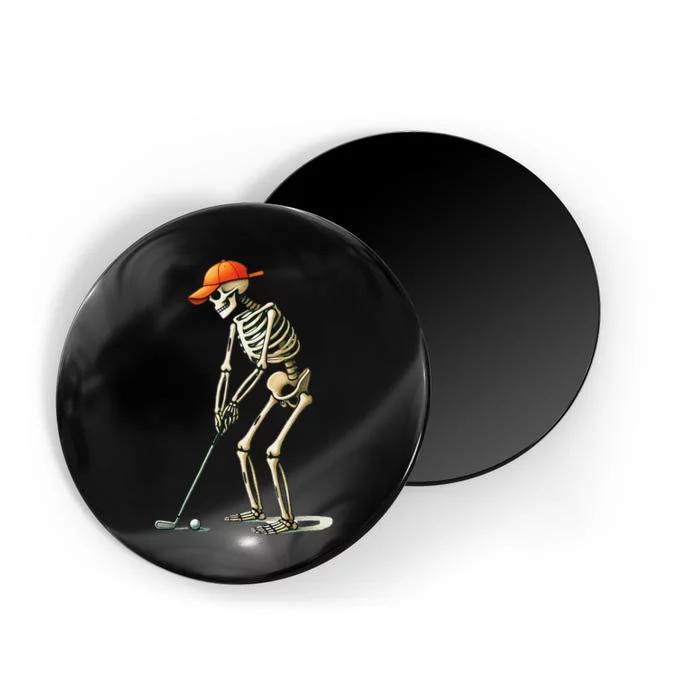 Skeleton Golf Halloween Golfer Golf Player Funny Gift Magnet