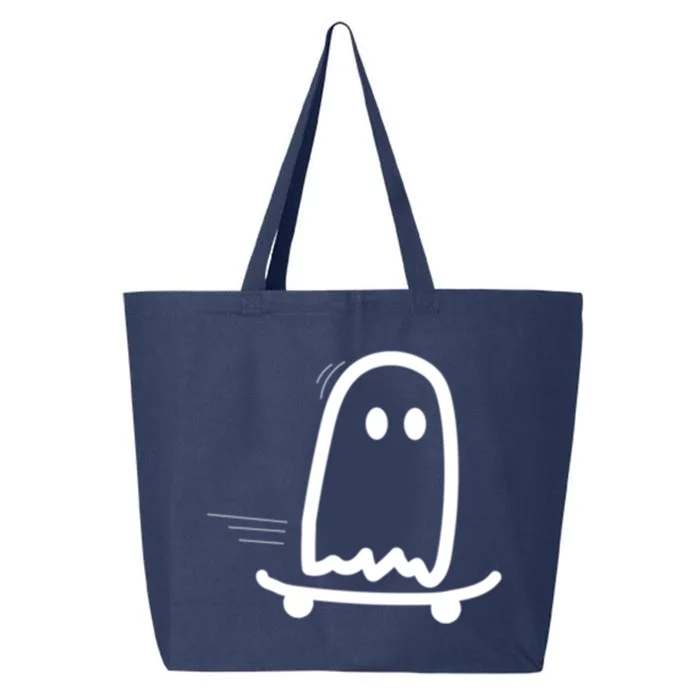 Skateboard Ghost Halloween Costume Funny Ghost Skateboarding Gift 25L Jumbo Tote