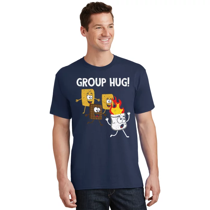 Smores Group Hug S'mores Camping Food Marshmallows On Fire T-Shirt